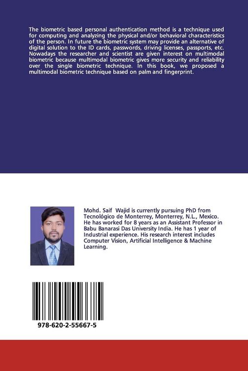 Produktbild: Multimodal Biometric Authentication System Using Palm & Fingerprint