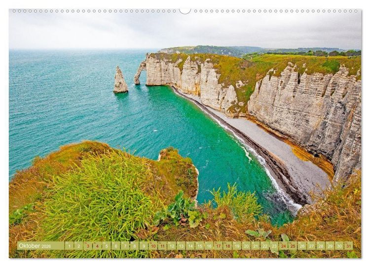 Produktbild: Ausblicke am Meer in der Bretagne und Normadie (hochwertiger Premium Wandkalender 2026 DIN A2 quer), Kunstdruck in Hochglanz