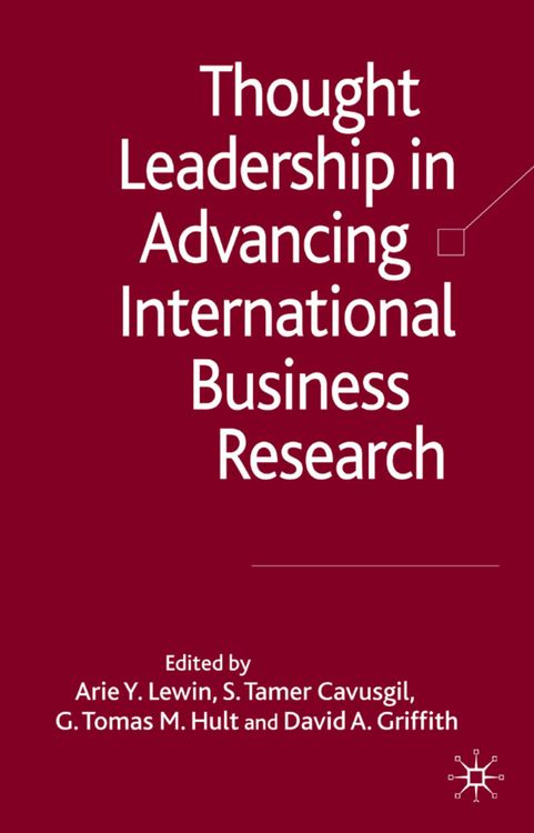 Produktbild: Thought Leadership in Advancing International Business Research