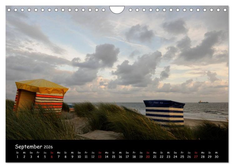 Produktbild: Strandimpressionen von der Nordsee (Wandkalender 2026 DIN A4 quer), CALVENDO Monatskalender