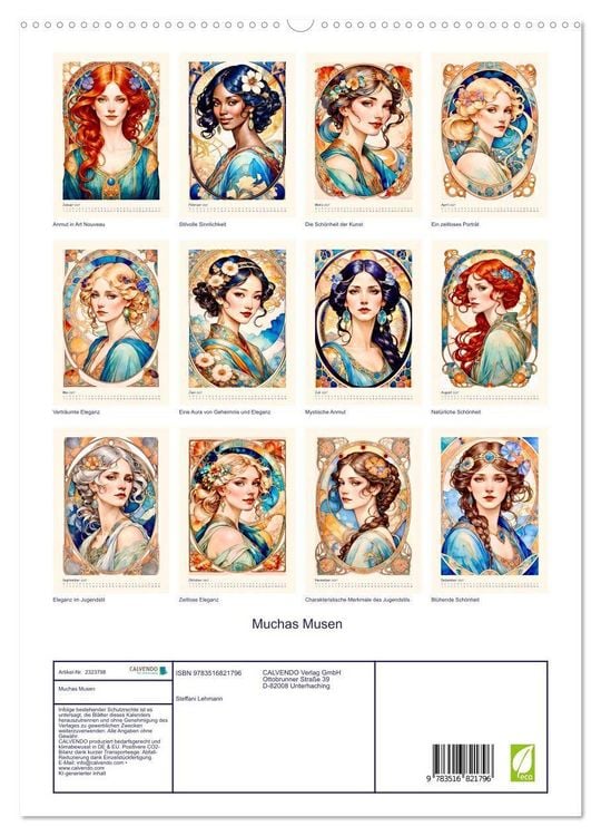 Produktbild: Muchas Musen (hochwertiger Premium Wandkalender 2027 DIN A2 hoch), Kunstdruck in Hochglanz