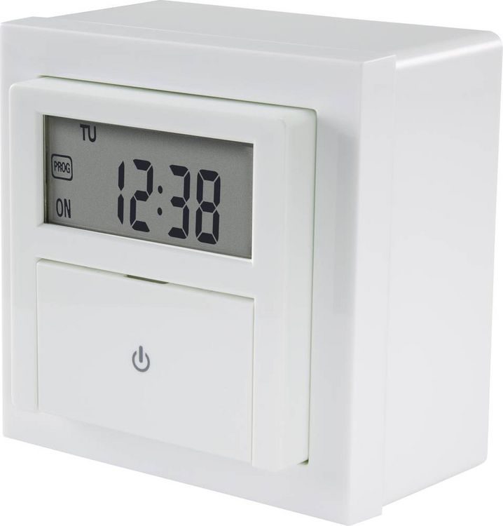 Produktbild: Sygonix SY-4504968 Unterputz-Timer digital Wochenprogramm 1800W Countdown-Funktion, inkl. Aufputzrahmen, START/STOPP-Funktion