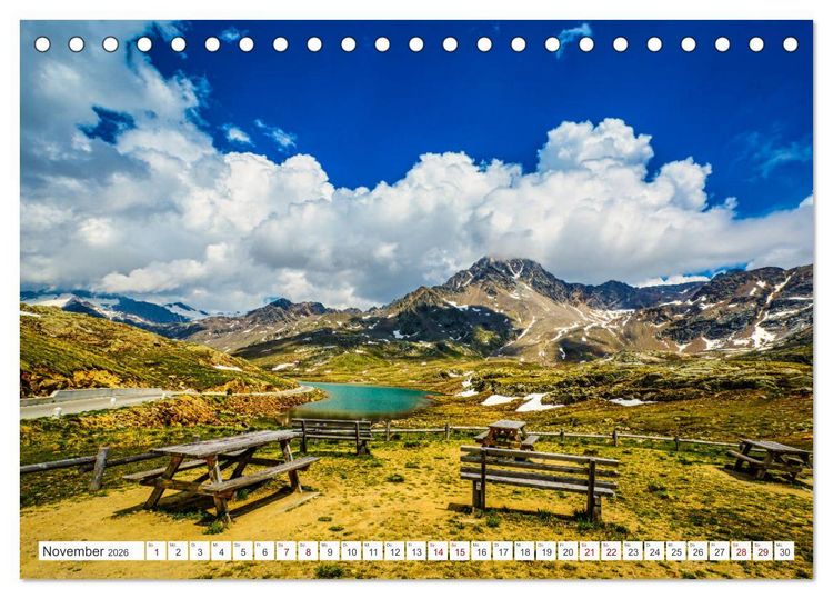 Produktbild: ALPENP&Auml;SSE &Ouml;sterreich - Schweiz - Italien (Tischkalender 2026 DIN A5 quer), CALVENDO Monatskalender