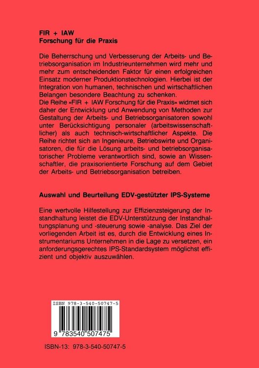 Produktbild: Auswahl und Beurteilung EDV-gest&uuml;tzter IPS-Systeme