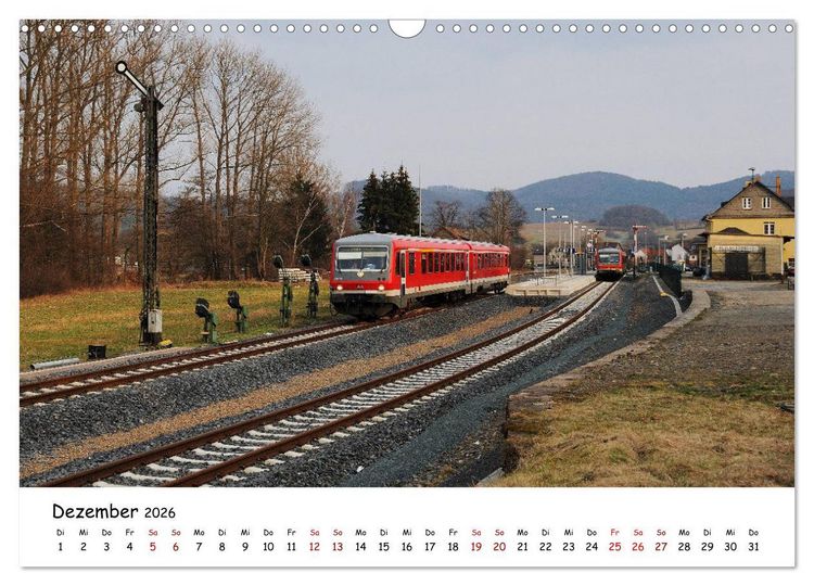 Produktbild: Hessische Nebenbahnen - Unterwegs in Nordhessen (Wandkalender 2026 DIN A3 quer), CALVENDO Monatskalender