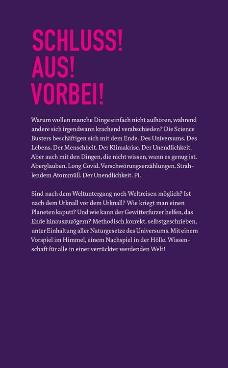 Produktbild: Aus! Die Wissenschaft vom Ende