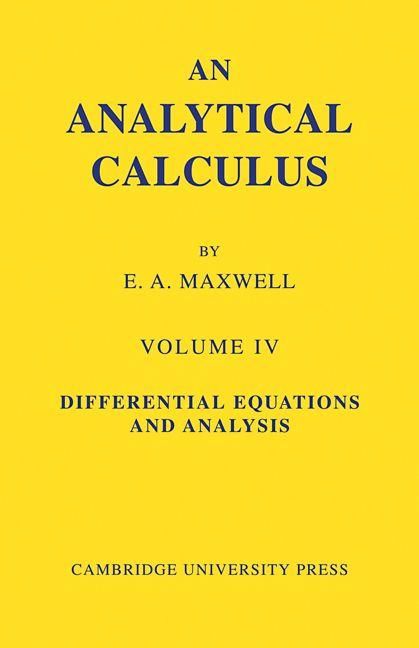 Produktbild: An Analytical Calculus