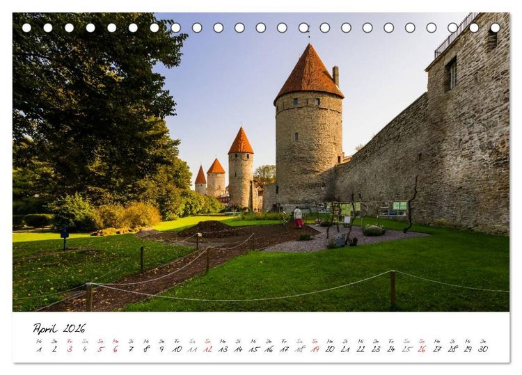 Produktbild: Tallinn Altstadt (Tischkalender 2026 DIN A5 quer), CALVENDO Monatskalender