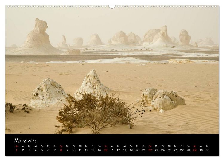 Produktbild: Weisse W&uuml;ste &Auml;gypten (Wandkalender 2026 DIN A2 quer), CALVENDO Monatskalender
