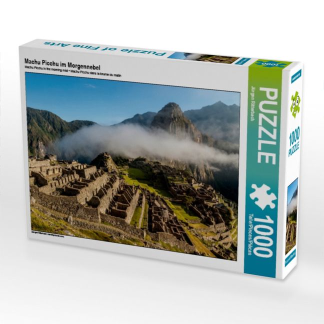 Produktbild: CALVENDO Puzzle Machu Picchu im Morgennebel | 1000 Teile Lege-Gr&ouml;&szlig;e 64x48cm Foto-Puzzle f&uuml;r gl&uuml;ckliche Stunden