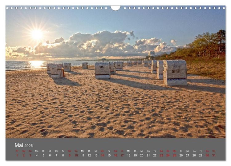 Produktbild: L&uuml;becker Bucht - Travem&uuml;nde - Niendorf - Timmendorf (Wandkalender 2026 DIN A3 quer), CALVENDO Monatskalender