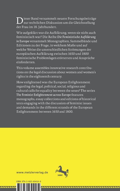 Produktbild: Vom Recht der Frau zu Frauenrechten im Europa der Aufkl&auml;rung I Women and the Law in Enlightenment Europe