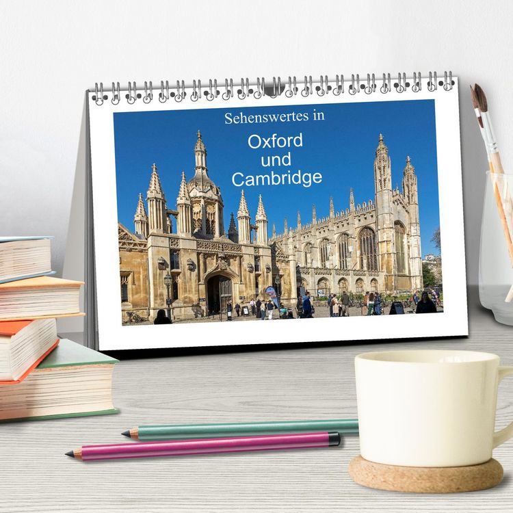 Produktbild: Sehenswertes in Oxford und Cambridge (Tischkalender 2026 DIN A5 quer), CALVENDO Monatskalender