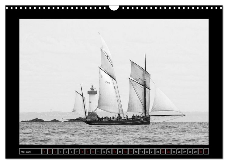 Produktbild: Voiles anciennes (Calendrier mural 2026 DIN A3 vertical), CALVENDO calendrier mensuel