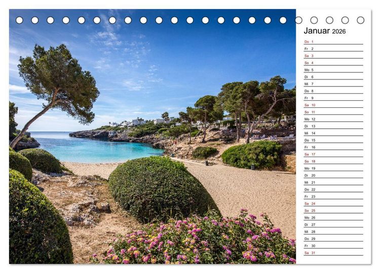 Produktbild: Mallorca - Str&auml;nde im S&uuml;dosten (Tischkalender 2026 DIN A5 quer), CALVENDO Monatskalender