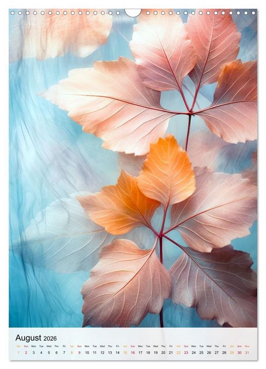Produktbild: Artistic Leaves (Wall Calendar 2026 DIN A3 portrait), CALVENDO 12 Month Wall Calendar