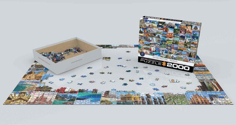 Produktbild: Puzzle 2000 Teile - Globetrotter World