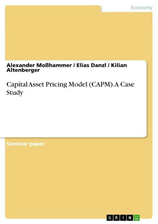 Produktbild: Capital Asset Pricing Model (CAPM). A Case Study
