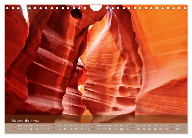Produktbild: Lights and Colours of the Antelope Canyon (Wall Calendar 2026 DIN A4 landscape), CALVENDO 12 Month Wall Calendar