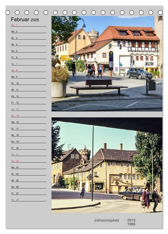 Produktbild: Jena im Wandel (Tischkalender 2026 DIN A5 hoch), CALVENDO Monatskalender