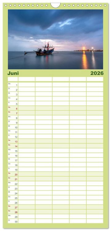 Produktbild: Familienplaner 2026 - Koh Samui mit 5 Spalten (Wandkalender, 21 x 45 cm) CALVENDO