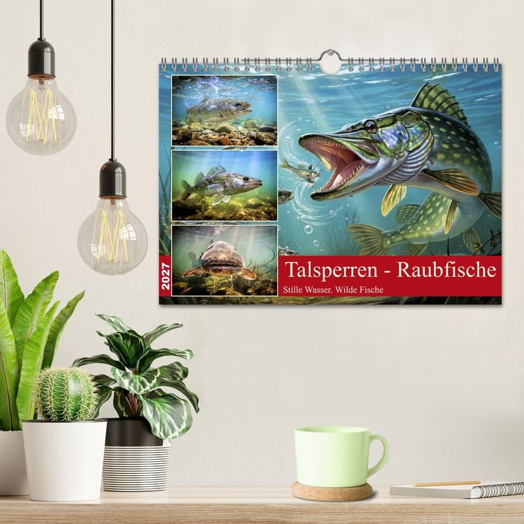 Produktbild: Talsperren - Raubfische (Wandkalender 2027 DIN A4 quer), CALVENDO Monatskalender