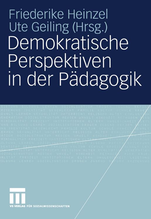 Produktbild: Demokratische Perspektiven in der P&auml;dagogik