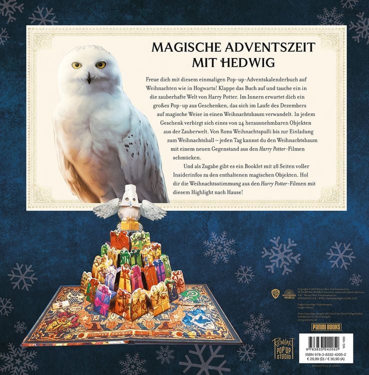 Produktbild: Aus den Filmen zu Harry Potter: Hedwig - ein magischer Pop-up Adventskalender