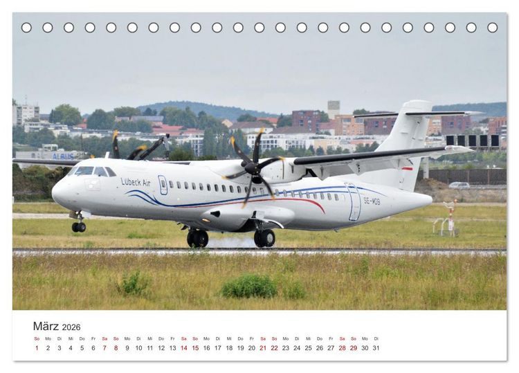 Produktbild: Ein Jahr am Flughafen Stuttgart (Tischkalender 2026 DIN A5 quer), CALVENDO Monatskalender