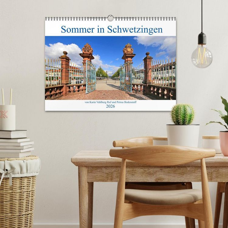 Produktbild: Sommer in Schwetzingen von Karin Vahlberg Ruf und Petrus Bodenstaff (Wandkalender 2026 DIN A3 quer), CALVENDO Monatskalender