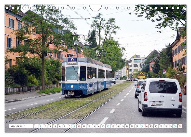 Produktbild: Die Z&uuml;rcher Tram (Wandkalender 2027 DIN A4 quer), CALVENDO Monatskalender