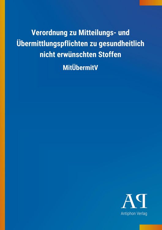 Produktbild: Verordnung zu Mitteilungs- und &Uuml;bermittlungspflichten zu ges