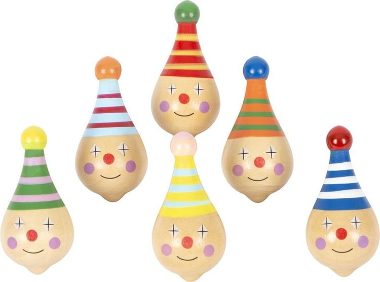 Bild vom Artikel Small foot 6138 - Holzkreisel Clown 6er Set vom Autor 