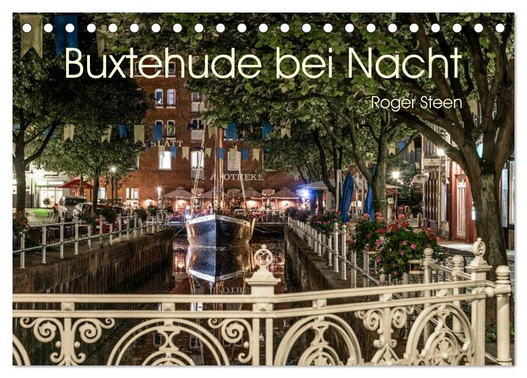 Produktbild: Buxtehude bei Nacht (Tischkalender 2026 DIN A5 quer), CALVENDO Monatskalender