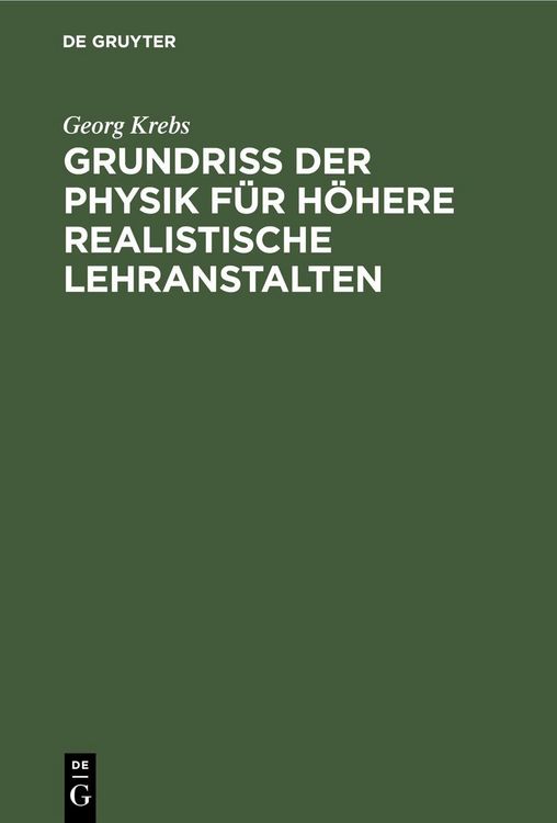 Produktbild: Grundriss der Physik f&uuml;r h&ouml;here realistische Lehranstalten