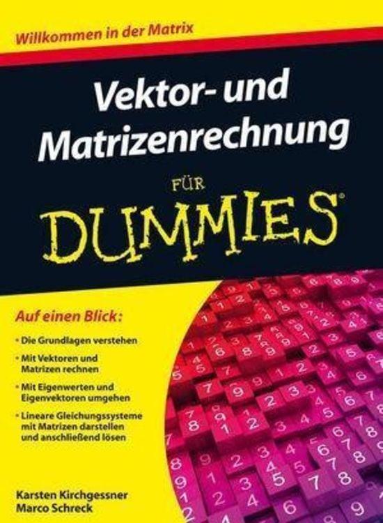 Produktbild: Vektor- und Matrizenrechnung für Dummies