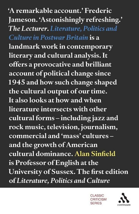 Produktbild: Literature, Politics and Culture in Postwar Britain