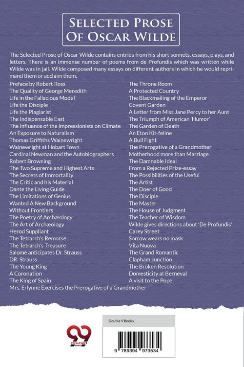 Produktbild: Selected Prose Of Oscar Wilde