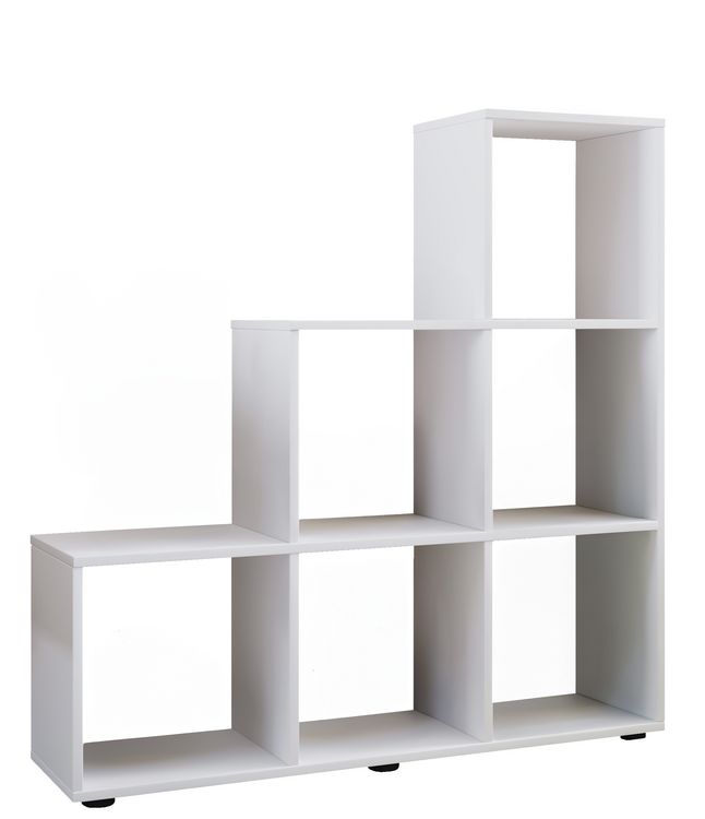 Produktbild: Holz Stand Treppenregal Regal 6 F&auml;cher Nitas