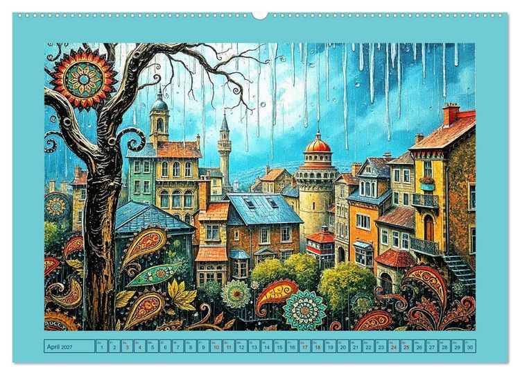 Produktbild: Topografie der Fantasie (hochwertiger Premium Wandkalender 2027 DIN A2 quer), Kunstdruck in Hochglanz
