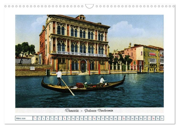 Produktbild: Erinnerungen an das alte Venedig: Historische Stiche von der Lagunenstadt (Wandkalender 2026 DIN A3 quer), CALVENDO Monatskalender