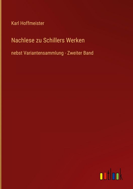 Produktbild: Nachlese zu Schillers Werken