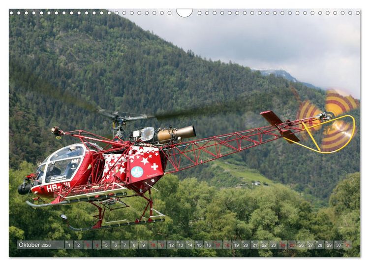 Produktbild: Helikopter in der Luft 2.0 (Wandkalender 2026 DIN A3 quer), CALVENDO Monatskalender