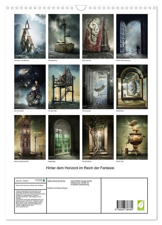 Produktbild: Hinter dem Horizont im Reich der Fantasie (Wandkalender 2026 DIN A3 hoch), CALVENDO Monatskalender