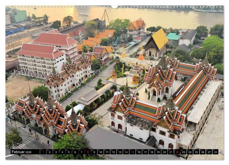 Produktbild: Bangkok: West trifft Fernost (Wandkalender 2026 DIN A2 quer), CALVENDO Monatskalender