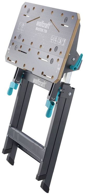 Produktbild: Wolfcraft 6871000 Spann- und Maschinentisch MASTER 750 ERGO 13.2kg Schwarz, Silber