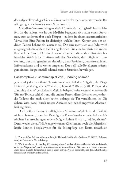 Produktbild: Scham und W&uuml;rde in der Pflege