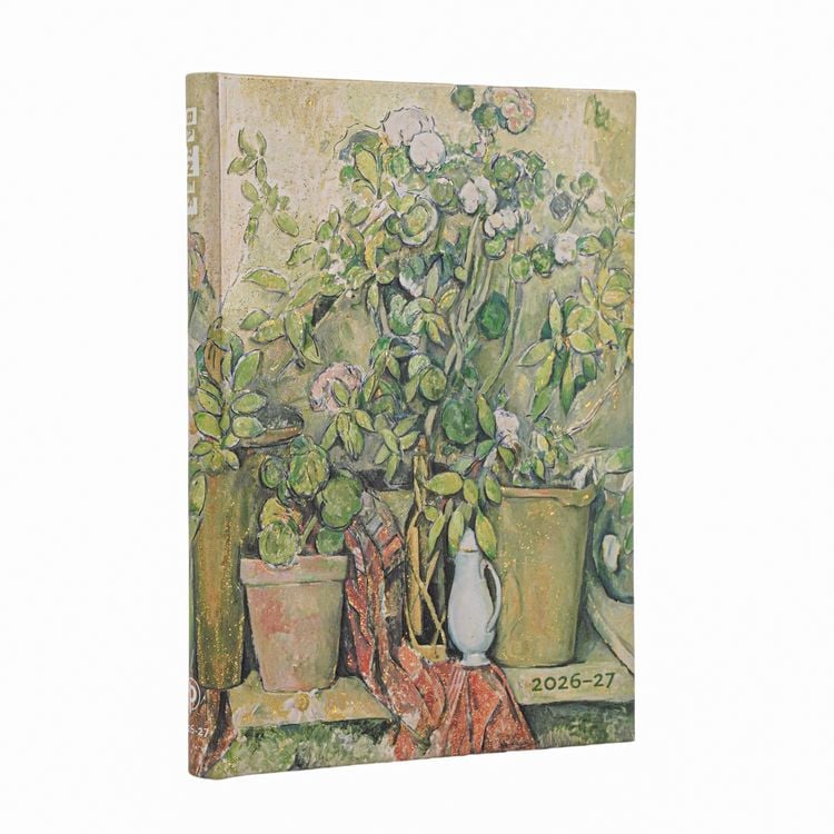 Produktbild: 18-Monatskalender 2026 - 2027 Cezannes Terrakotta-T&ouml;pfe und Blumen Midi Horizontal