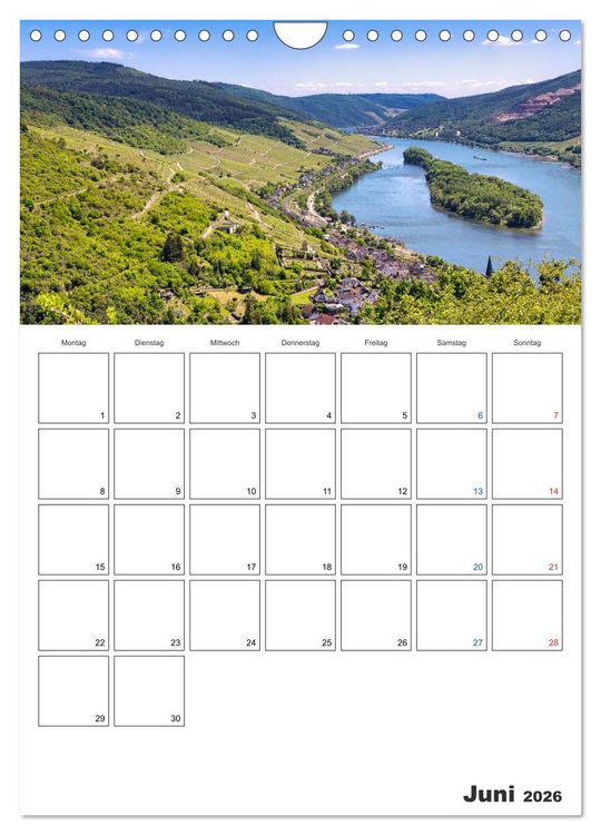 Produktbild: Rheingau Terminplaner (Wandkalender 2026 DIN A4 hoch), CALVENDO Monatskalender