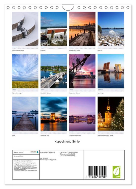 Produktbild: Kappeln und Schlei (Wandkalender 2026 DIN A4 hoch), CALVENDO Monatskalender